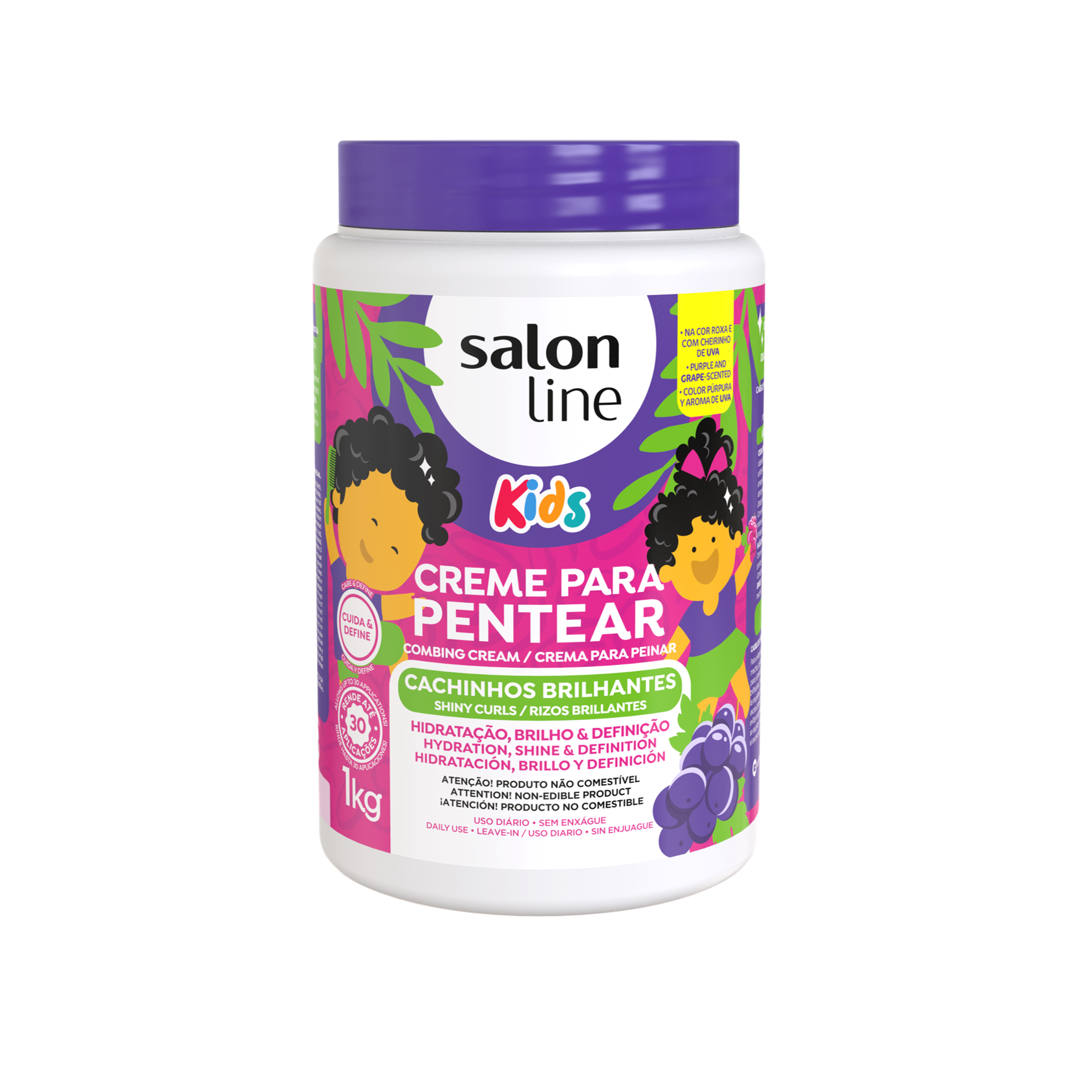 Kids Cachinhos Brilhantes Creme Pentear, Kämmcreme, Salon Line, 1kg