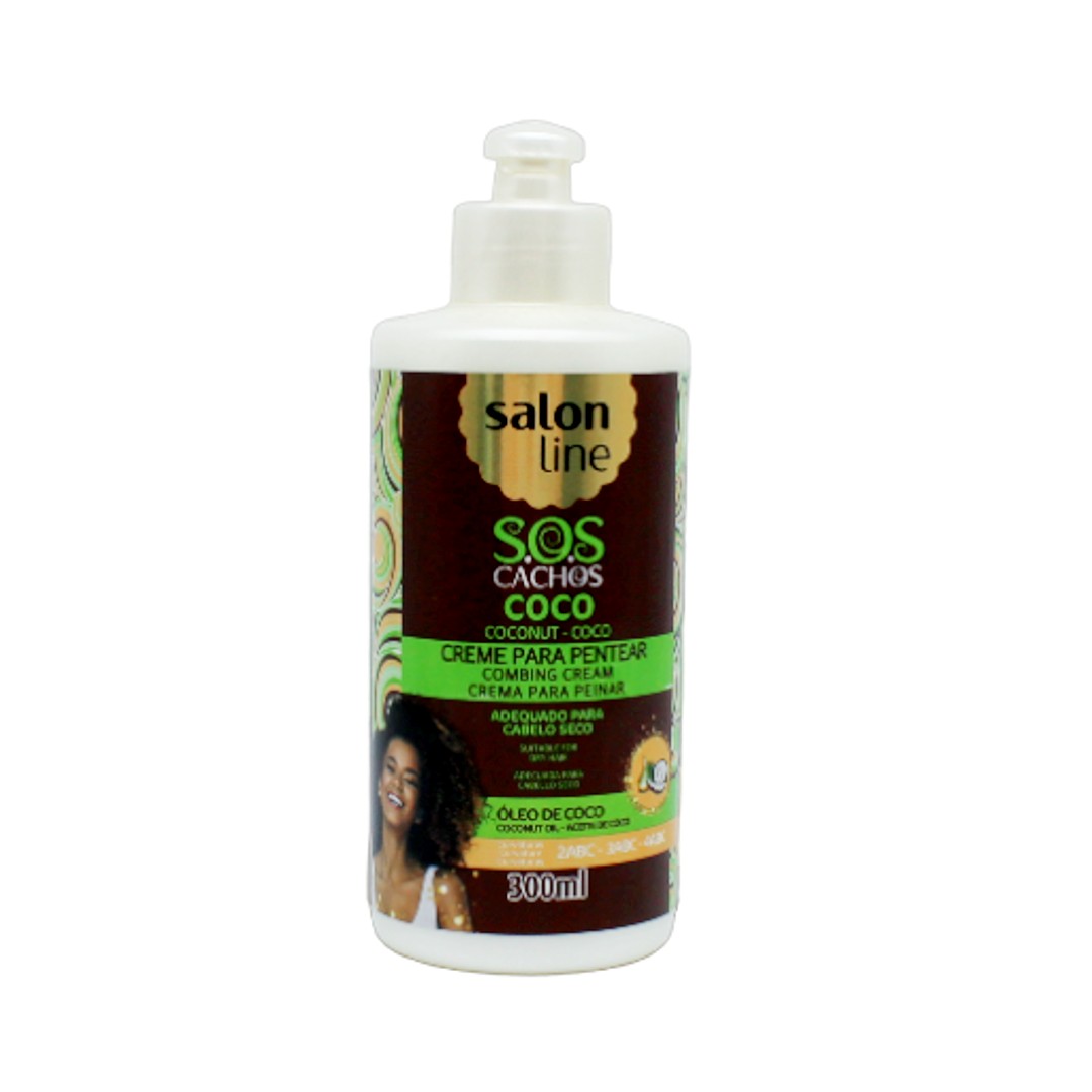 SOS Cachos Creme Pentear Coco, Haarcreme, Salon Line, 300ml