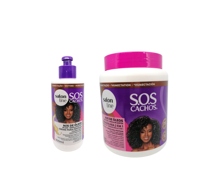 SOS Mix Oleos Nutritivo Creme Pentear, Haarcreme, Salon Line