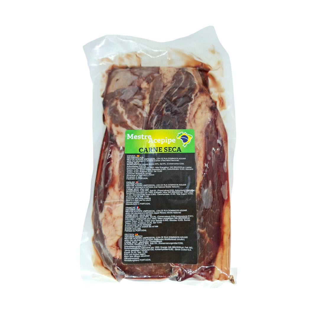 Carne Seca, Gesalzenes Trockenfleisch Vakuumverpackt, vers. Größen
