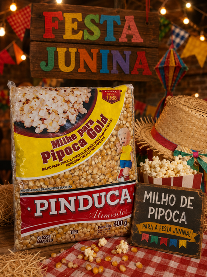Milho Pipoca, Popcorn, Pinduca, 400g