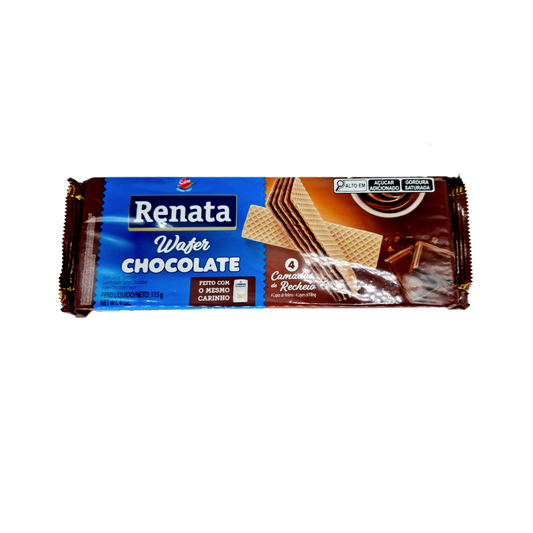 Bolacha Wafer de Chocolate, Schokoladenwaffel, Renata, 115g