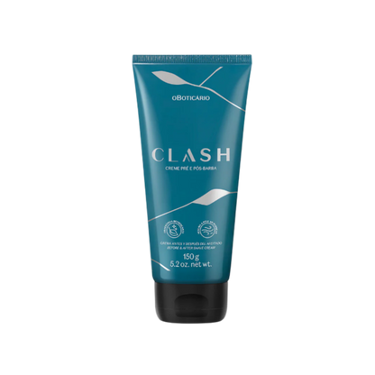Clash Creme pre e pós Barba, Pre- und Aftershave-Creme, Boticário 150g