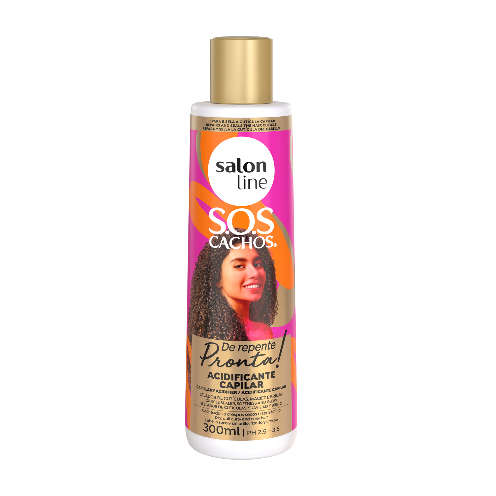 SOS Cachos De Repente Pronta Acidificante, Haarsäuerungsmittel, Salon Line 300ml