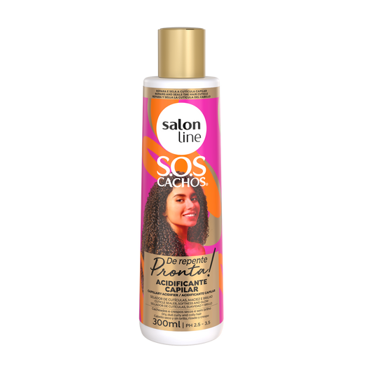 SOS Cachos De Repente Pronta Acidificante, Haarsäuerungsmittel, Salon Line 300ml