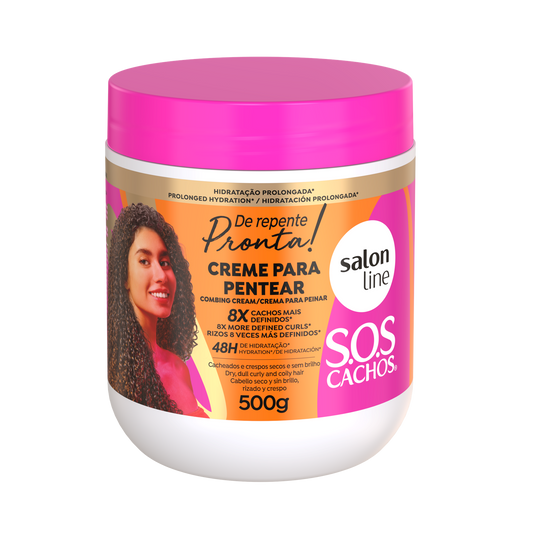 SOS Cachos De Repente Pronta Creme Pentear, Kämmcreme, Salon Line, 500g