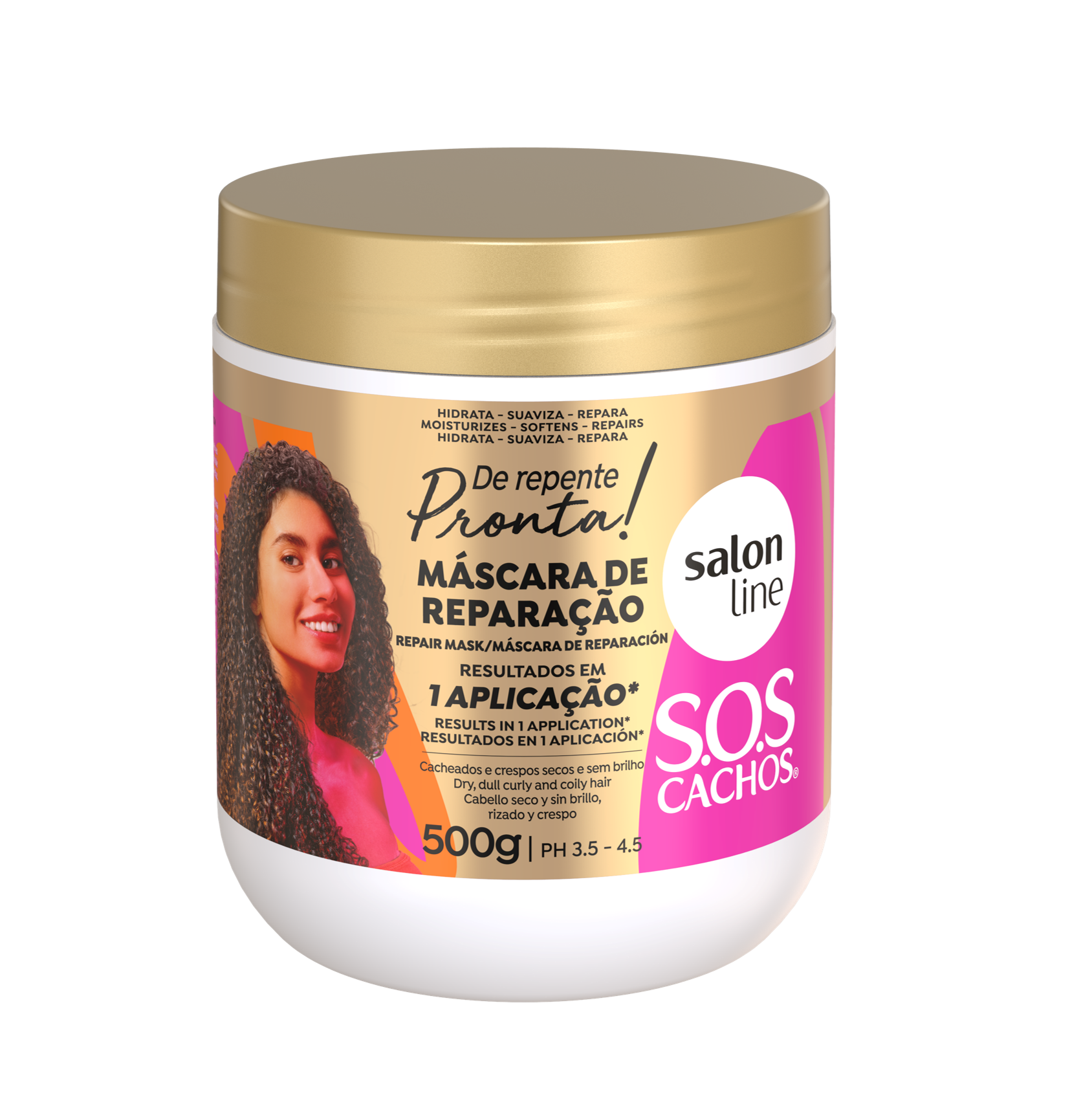 SOS Cachos De Repente Pronta Mascara, Haarmaske, Salon Line 500g