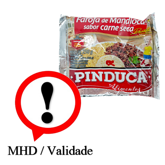 Farofa Mandioca sabor Carne Seca, Maniokmehl Trockenfleischgeschmack, Pinduca 250g