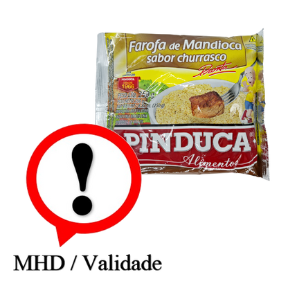 Farofa Mandioca sabor Churrasco, Maniokmehl mit Barbecue-Geschmack, Pinduca 250g