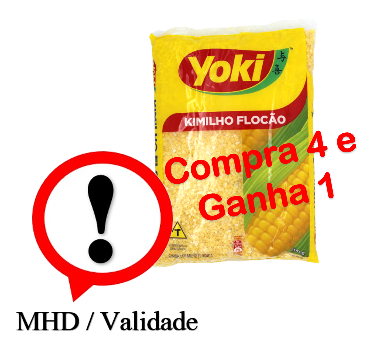 Kimilho Flocao, Maismehlflocken, Yoki, 500g