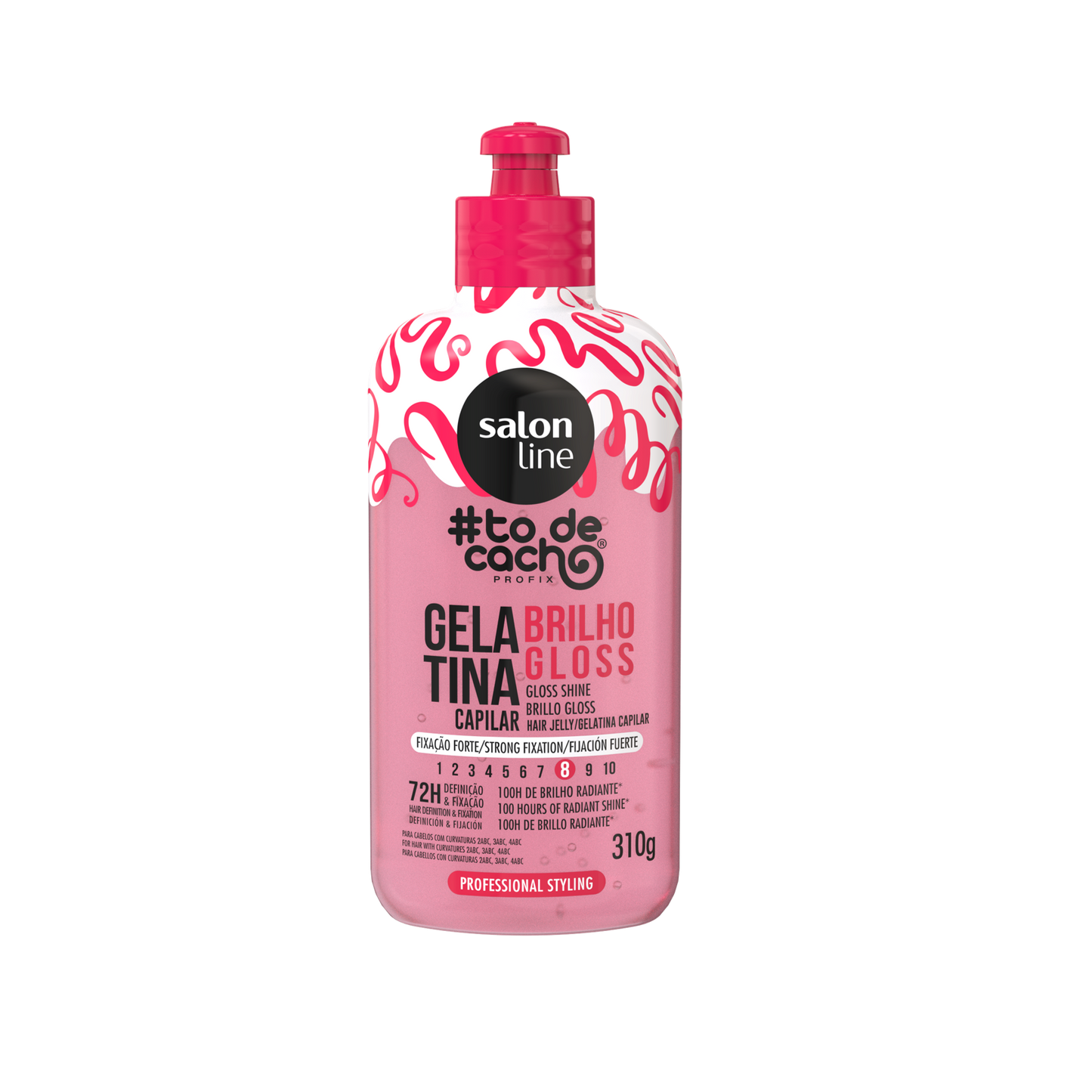 Gelatina Brilho Gloss Intenso, Haargelatine, Salon Line, 310g