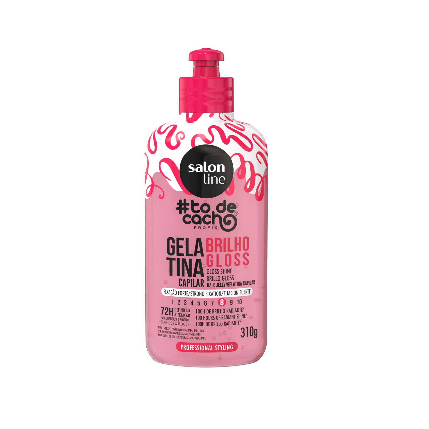 Gelatina Brilho Gloss Intenso, Haargelatine, Salon Line, 310g