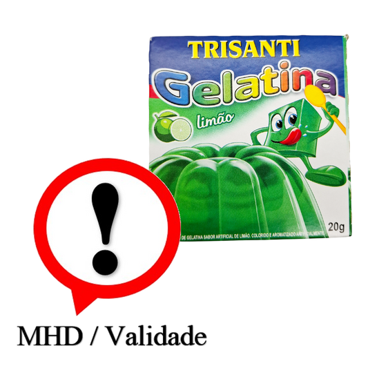 Gelatina de Limao, Wackelpudding Limettengeschmack, Trisanti 20g
