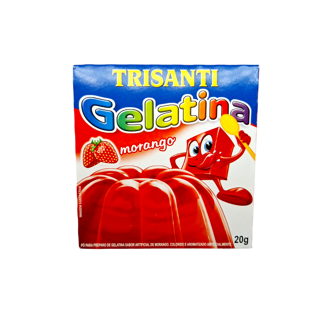 Gelatina de Morango, Wackelpudding Erdbeergeschmack, Trisanti 20g