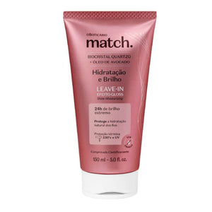 Match Leave-in Efeito Gloss Hid e Brilho, Haarcreme, Boticário, 150ml