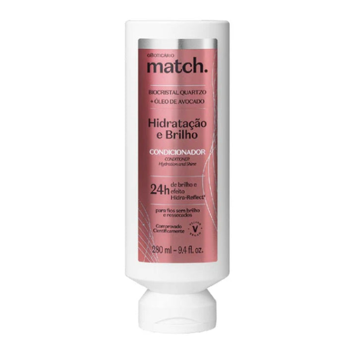 Match Condicionador Hid e Brilho, Spülung, Boticário, 280ml