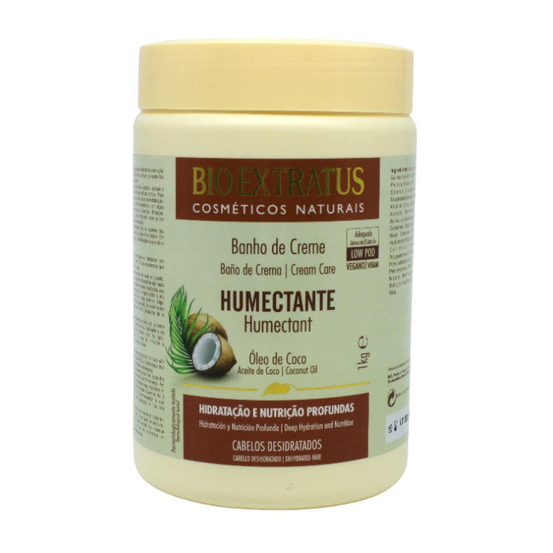 Oleo de Coco Umectante Banho de Creme, Haarcreme, Bio Extratus, 1kg