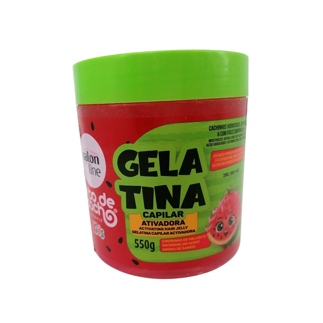 Kids Gelatina Melancia Ativadora Cachos Kids, Wassermelone Haargel, Salon Line, 550g