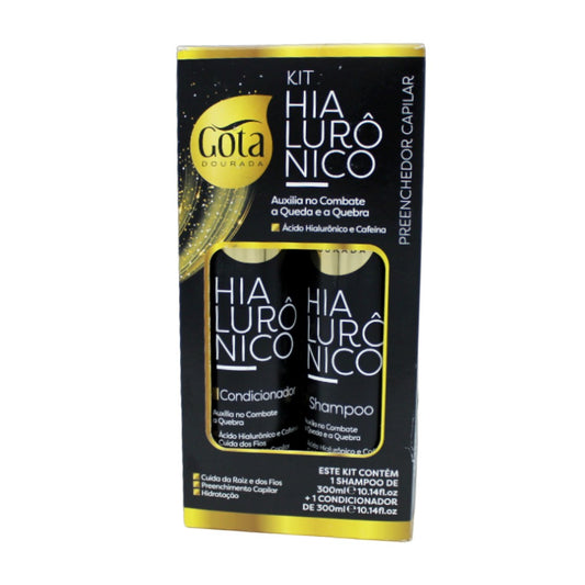 Set Spülung + Shampoo Hialuronico, Kit Cond + Shampoo, Gota Dourada, je 300ml