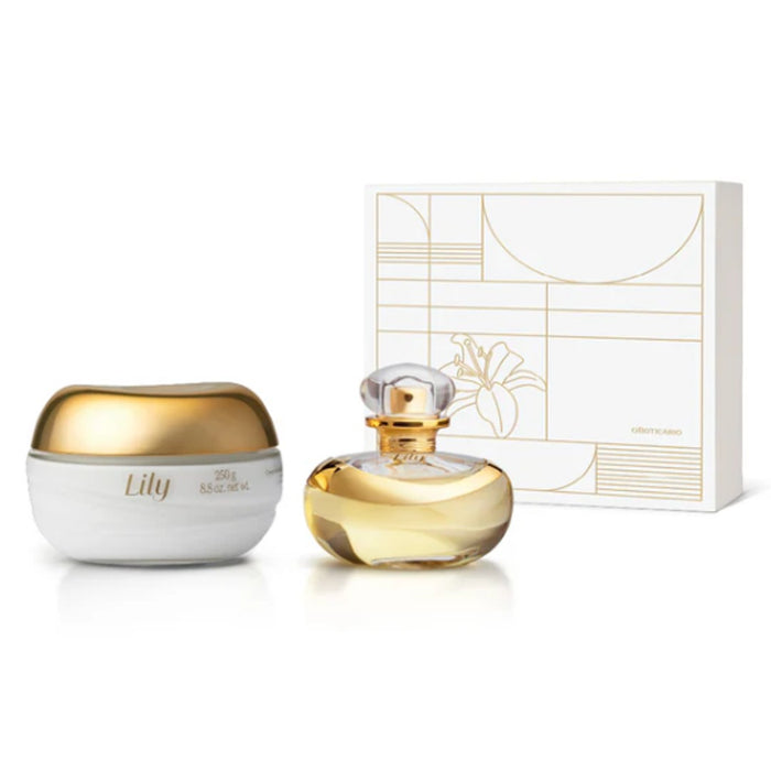 Kit Lily Creme e Perfume, conjunto para presente, Boticário