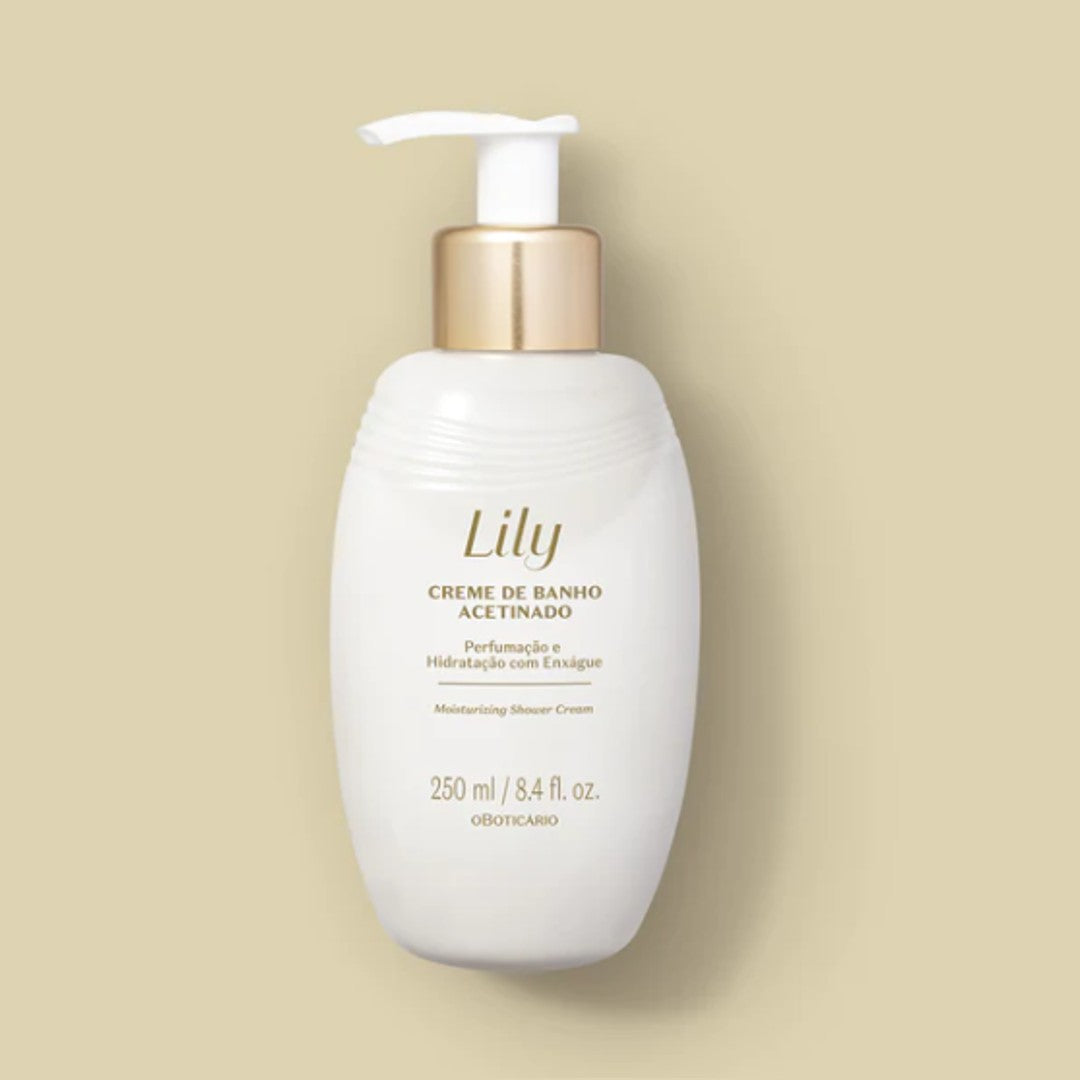 Lily Creme de Banho Acetinado, Badecreme, Boticário, 250ml