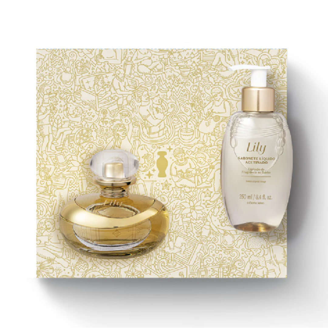 Kit Lily Creme ou Sabonete e Perfume, Geschenkset, Boticario