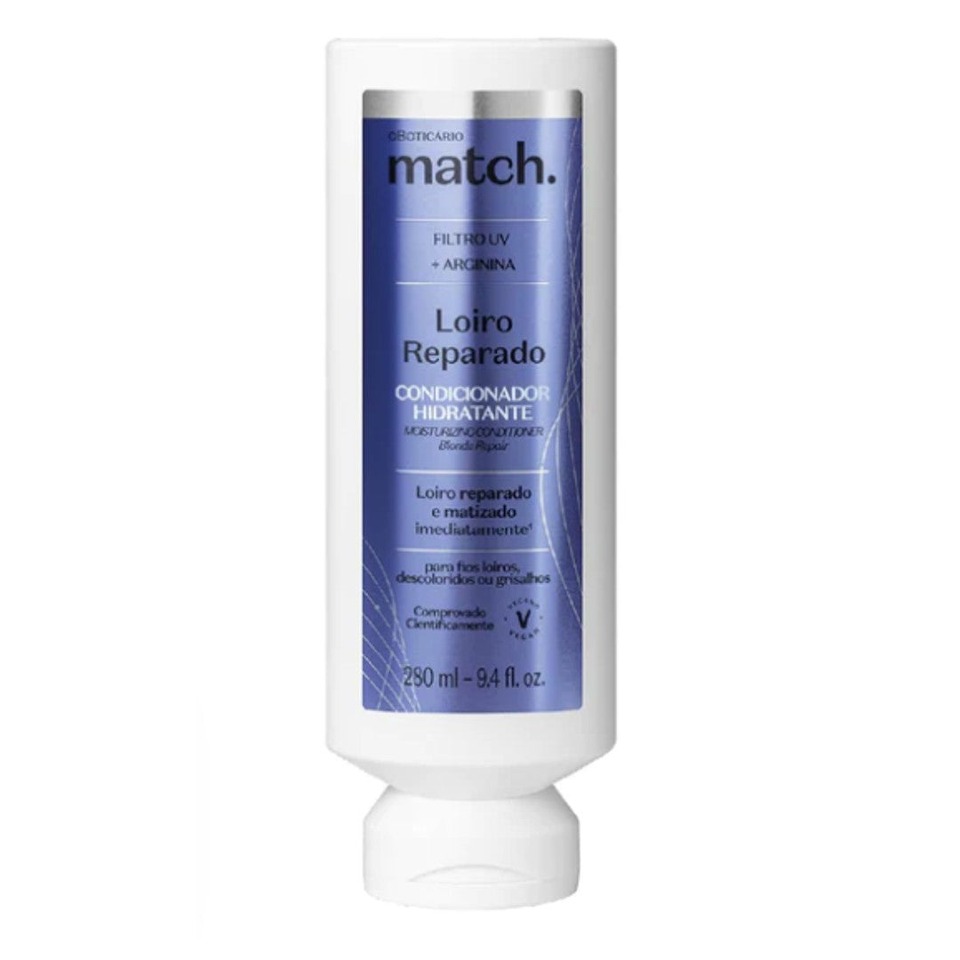 Match Condicionador Protecao dos Loiros, Spülung Blond, Boticário, 250ml