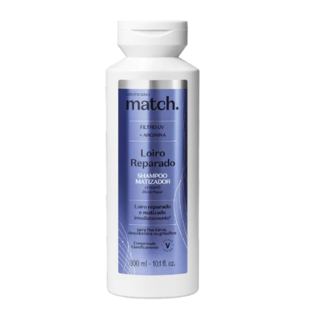 Shampoo Match Loiro Reparado, Boticario 300ml