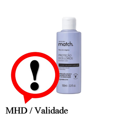 Match Selador Protecao dos Loiros, Versiegelung blondes Haar, Boticário, 100ml