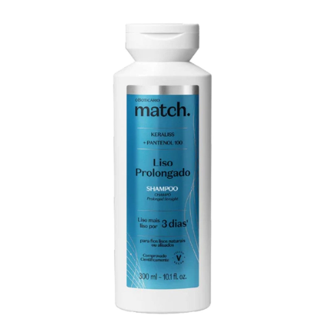 Match Liso Prolongado Shampoo, Boticario 300ml