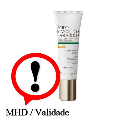 Botik Acquagel Antioleosidade Acido Mandelico + Salicilico, Gesichtsgel, Boticario, 50g