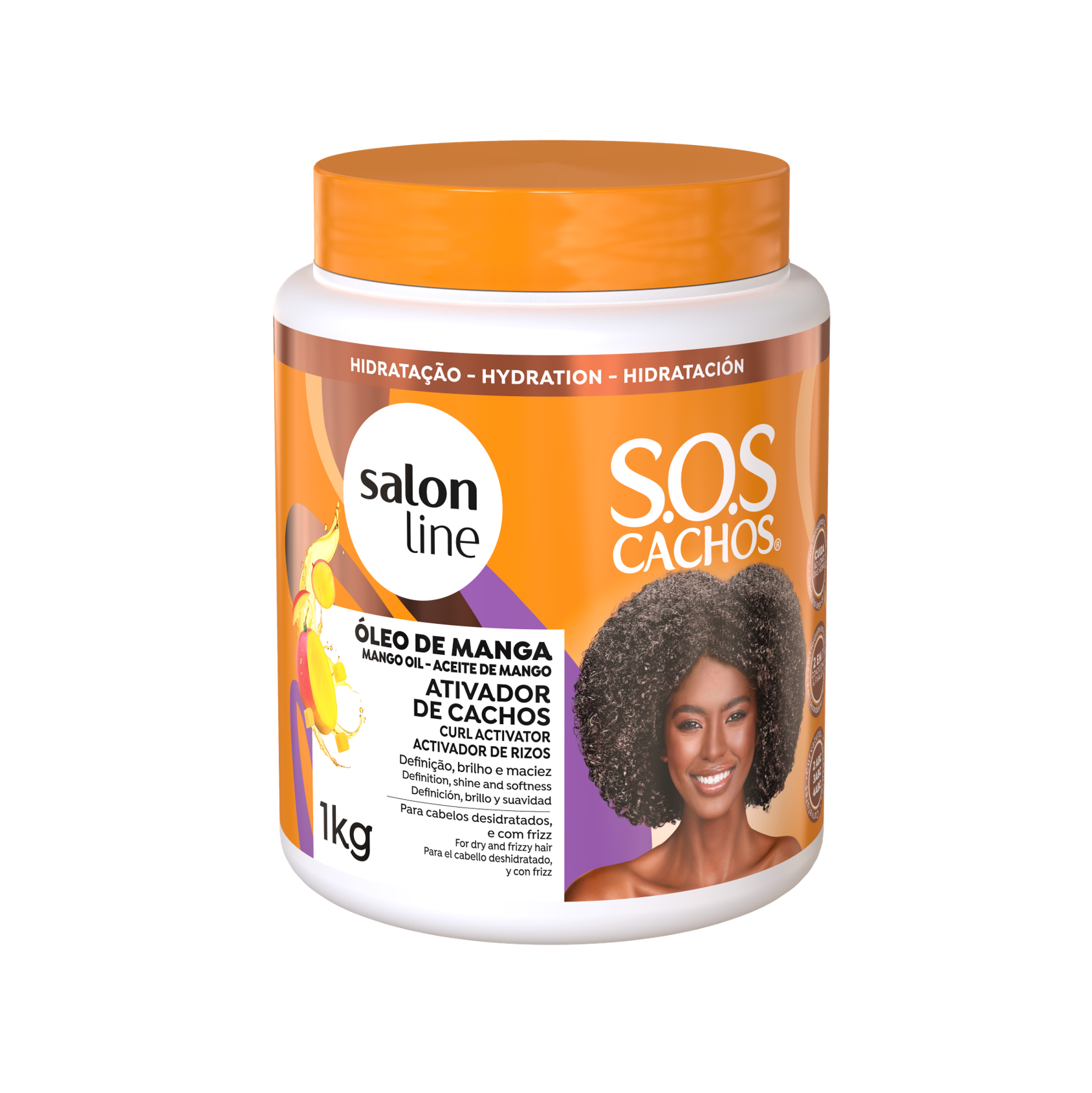 Cachos Oleo de Manga Ativador, Haarcreme, Salon Line