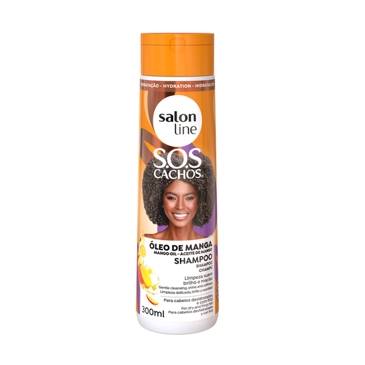 SOS Cachos Óleo de Manga Shampoo, Salon Line 300ml