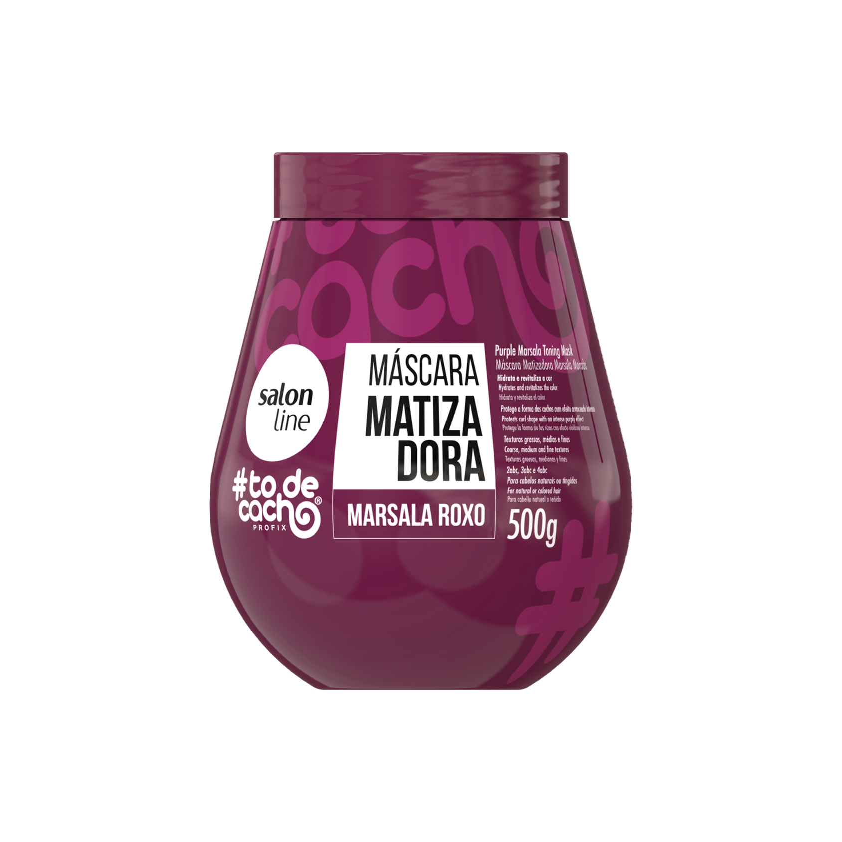 #todecacho Mascara Matizadora Marzala roxo, Lila-Tönungsmaske, Salon Line, 500g