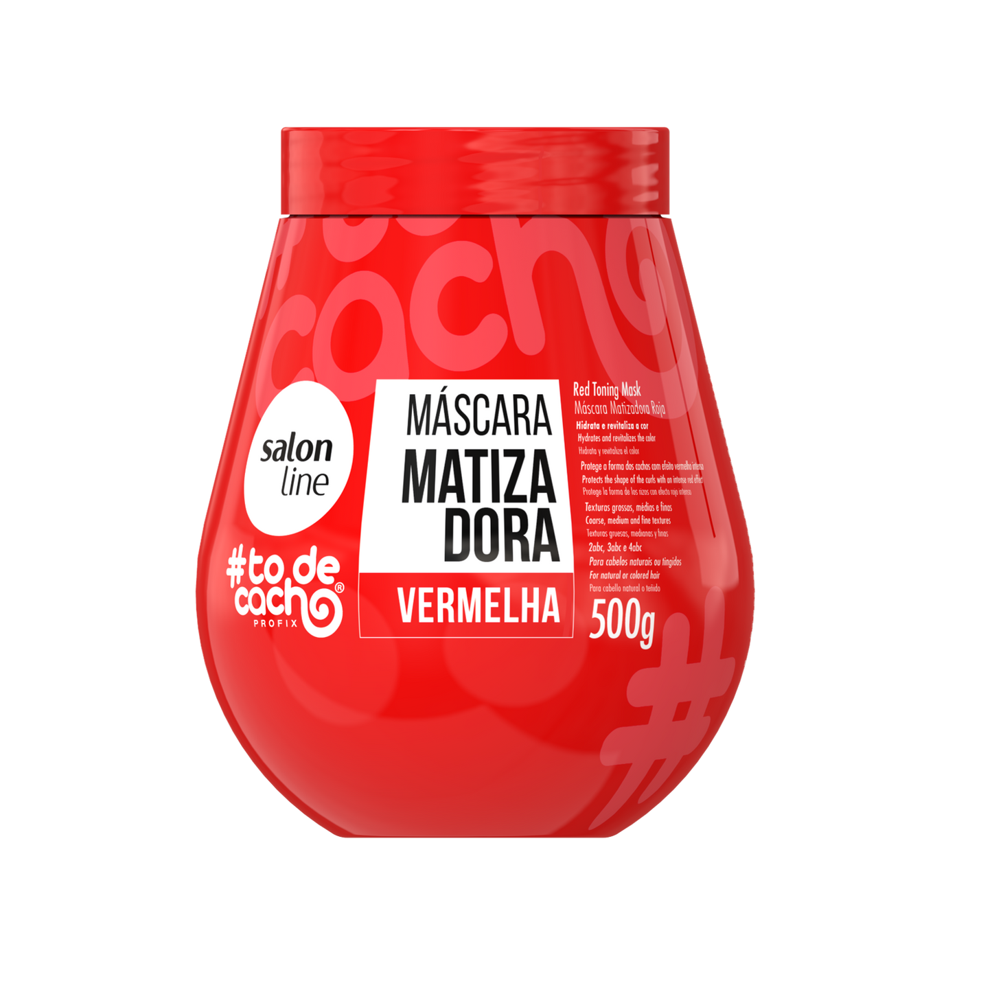 #todecacho Mascara Matizadora vermelha, Rote-Tönungsmaske, Salon Line, 500g