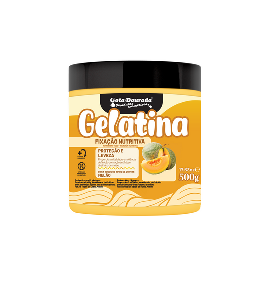 Gelatina Capilar Melao, Haargel, Gota Dourada, 500g