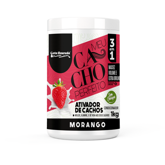 Meu Cacho Perfeito Morango Creme pentear, Haarcreme, Gota Dourada, 1kg