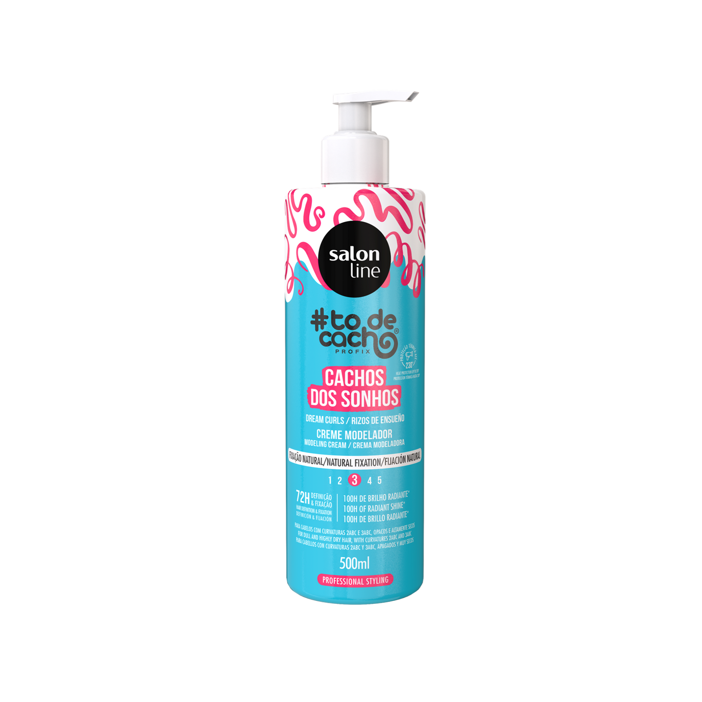 Creme Modelador Natural Cachos dos Sonhos, Haarcreme, Salon Line, 500ml