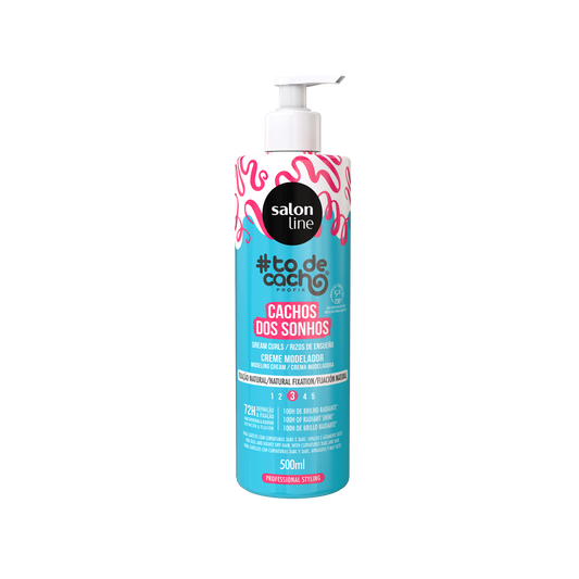 Creme Modelador Natural Cachos dos Sonhos, Haarcreme, Salon Line, 500ml
