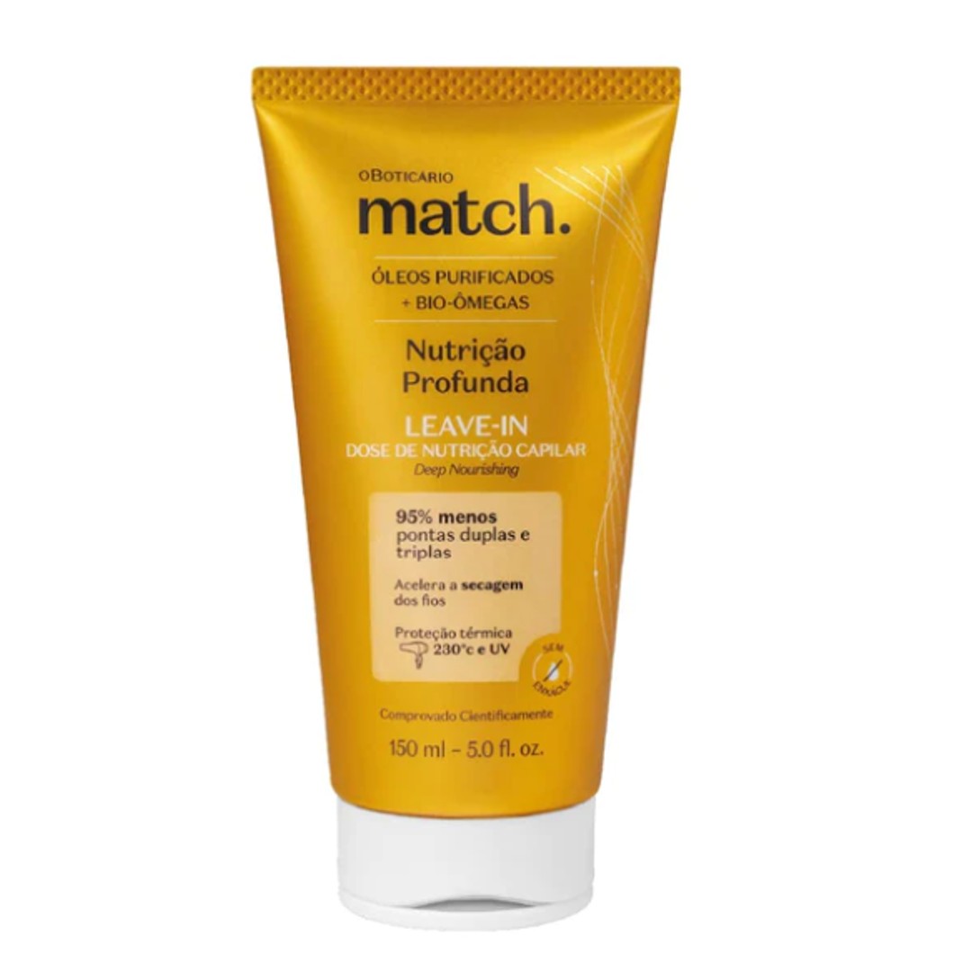 Match Nutricao Profunda Creme Pentear, Boticario 150ml