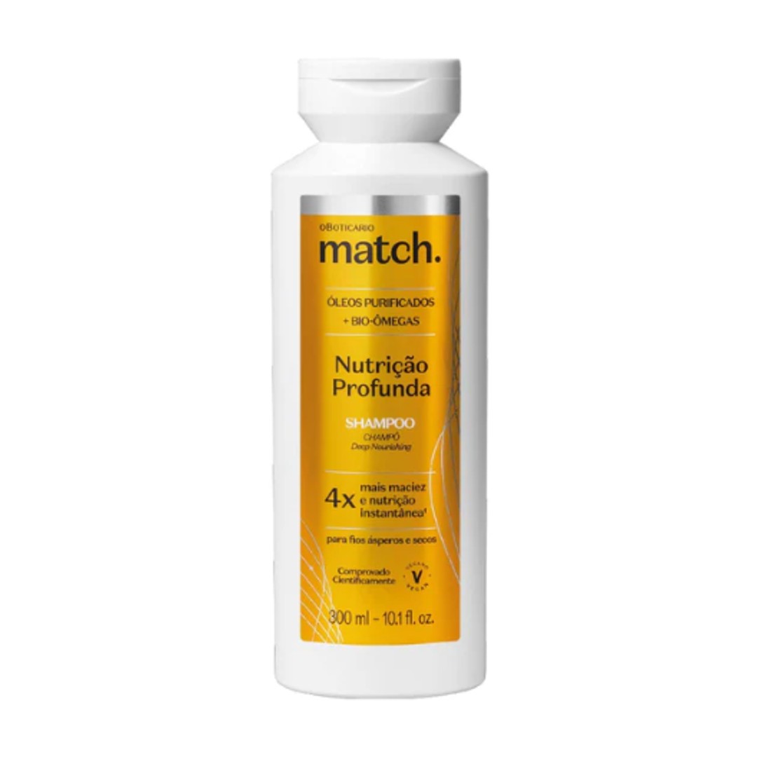 Shampoo Match Nutricao Profunda, Boticario 300ml