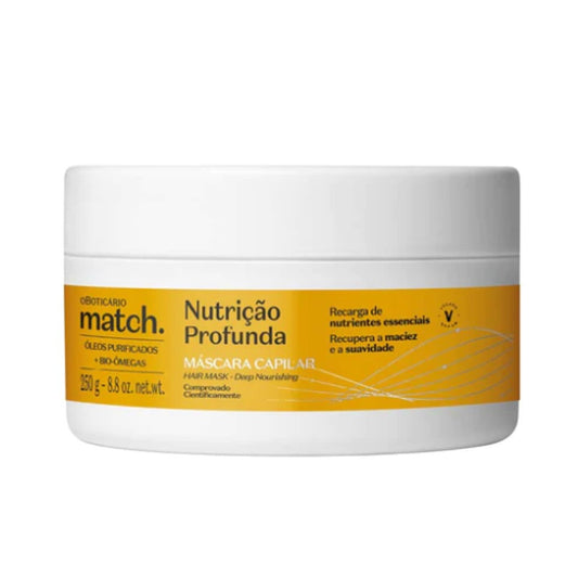 Match Nutricao Profunda Mascara, Haarmaske, Boticario 250g