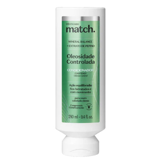 Match Condicionador Oleosidade Controlada, Spülung für fettiges Haar, Boticario 280ml