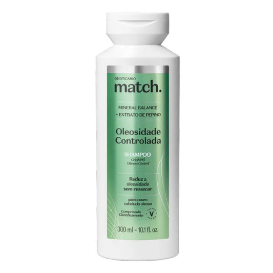 Match Shampoo Oleosidade Controlada, SH für fettiges Haar, Boticario 300ml