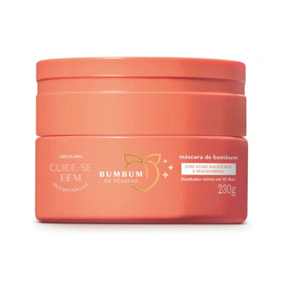 CSB Mascara Bumbum Pessego, Po-Maske, Boticário, 230g