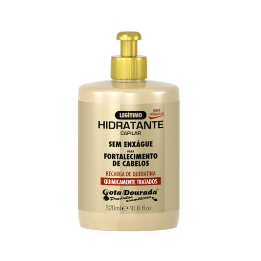 Recarga de Queratina Creme Pentear, Kämmcreme, Gota Dourada, 320ml