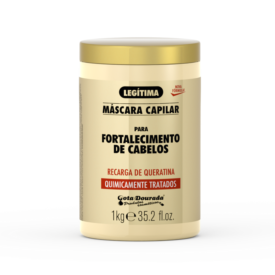 Recarga de Queratina Mascara, Haarmaske, Gota Dourada, 1kg