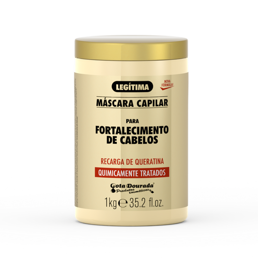 Recarga de Queratina Mascara, Haarmaske, Gota Dourada, 1kg