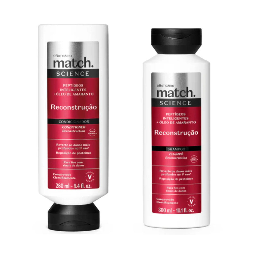 Match Shampoo Reconstrucao, Boticário, 250ml