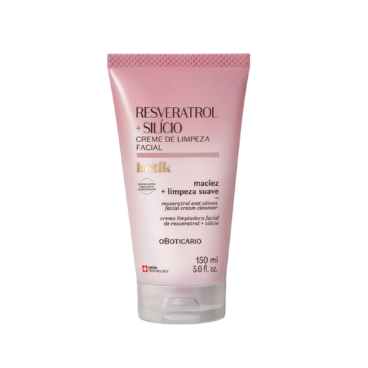 Creme de Limpeza Facial Resveratrol + Silício, Gesichtsreinigung, Boticario 150ml